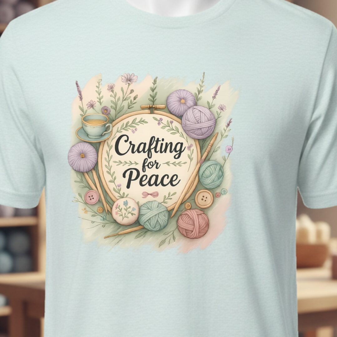 Crafting for Peace T-Shirt Ice Blue t-shirt