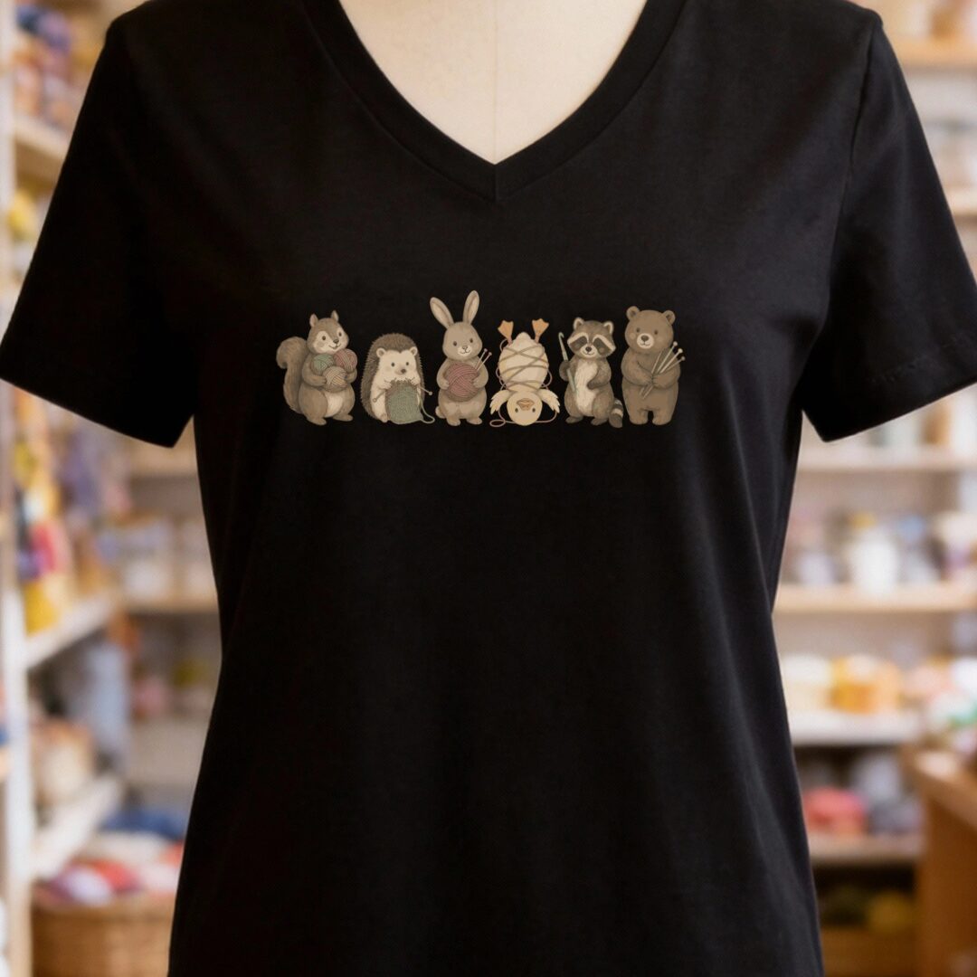 Crafty Creatures Black V Neck.jpg