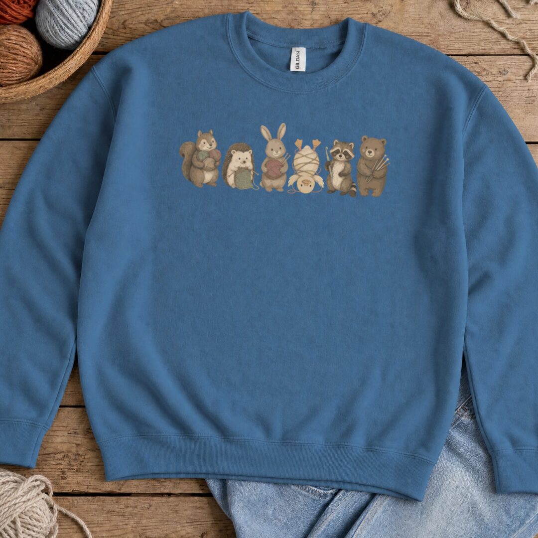 Crafty Creatures Indigo Blue Sweatshirt.jpg