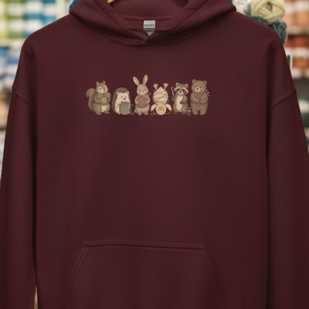 Crafty Creatures Maroon Hoodie.jpg