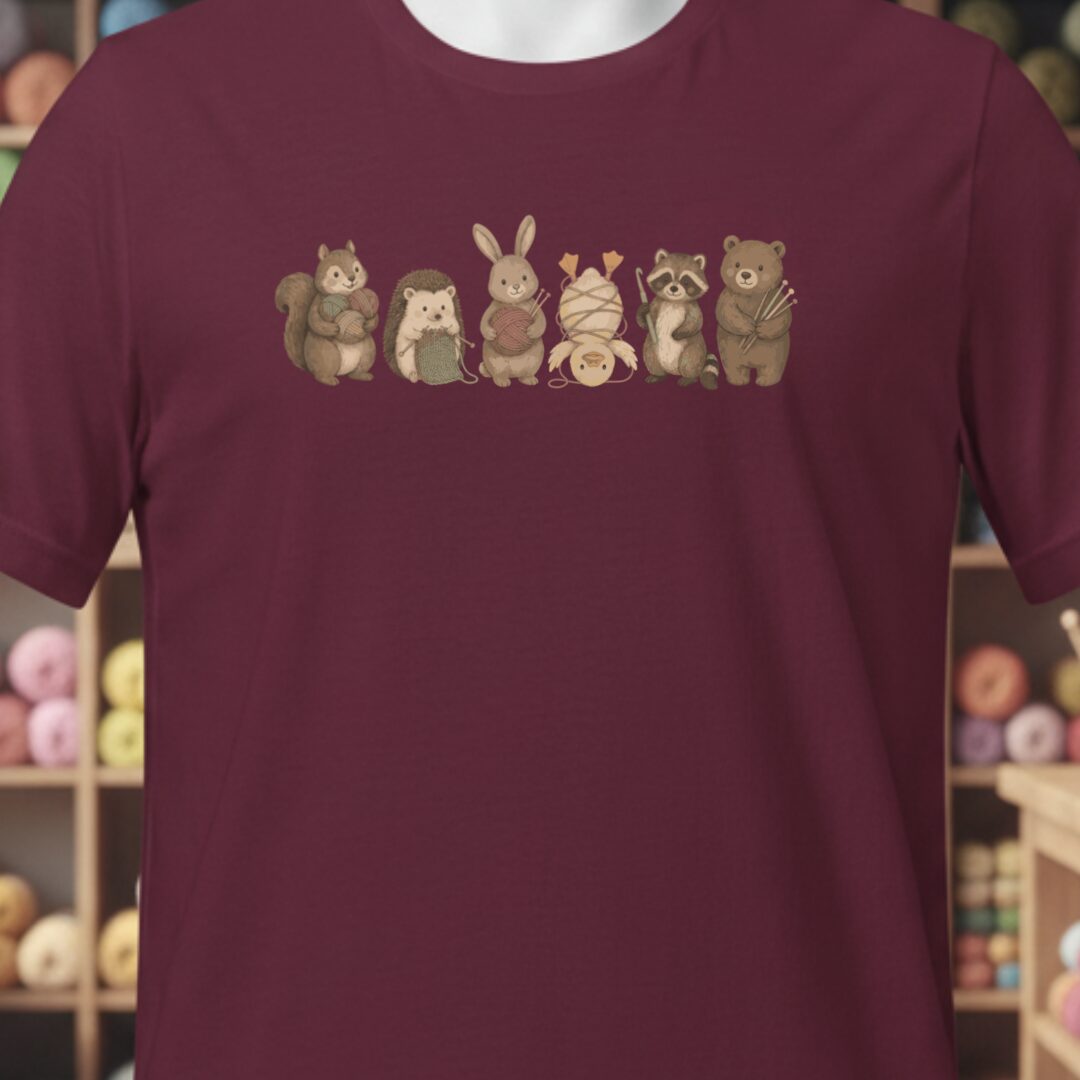 Crafty Creatures Maroon T-Shirt.jpg