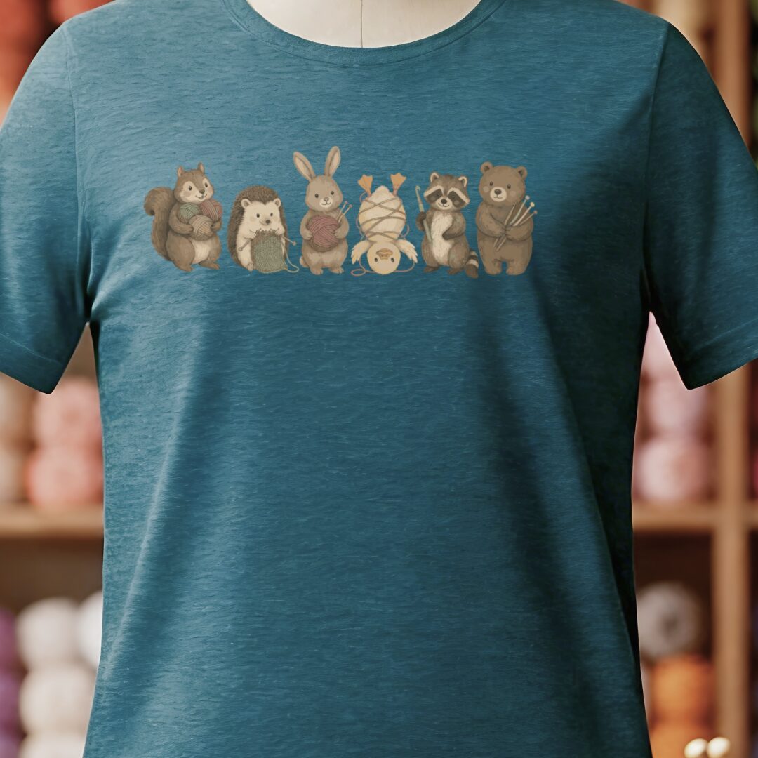 Crafty Creatures Teal Blue T-Shirt.jpg
