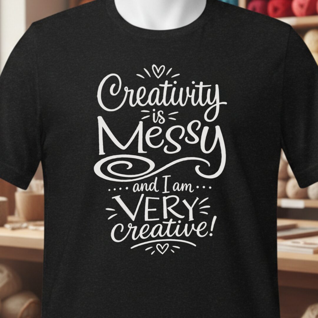 Creativity Is Messy T-Shirt Black t-shirt