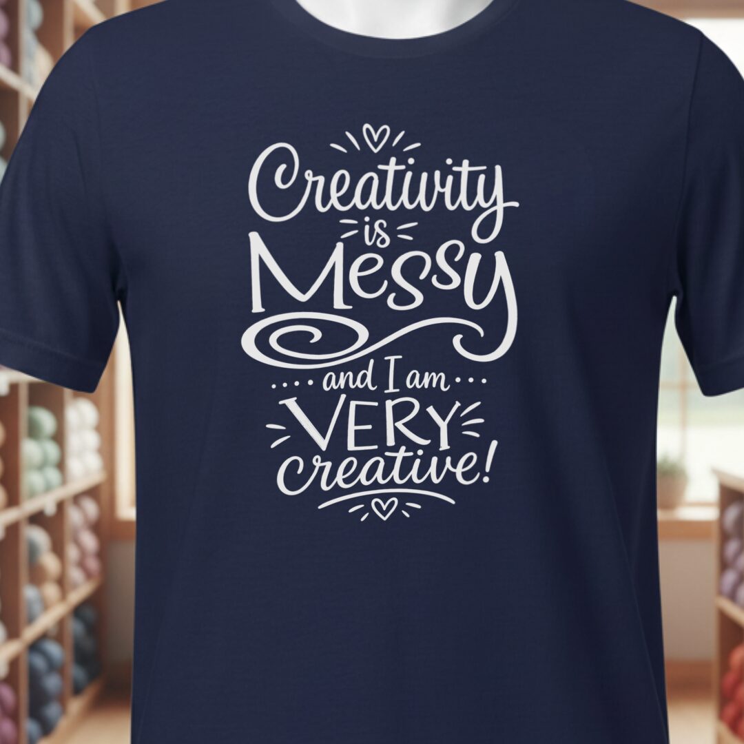 Creativity Is Messy T-Shirt Navy t-shirt