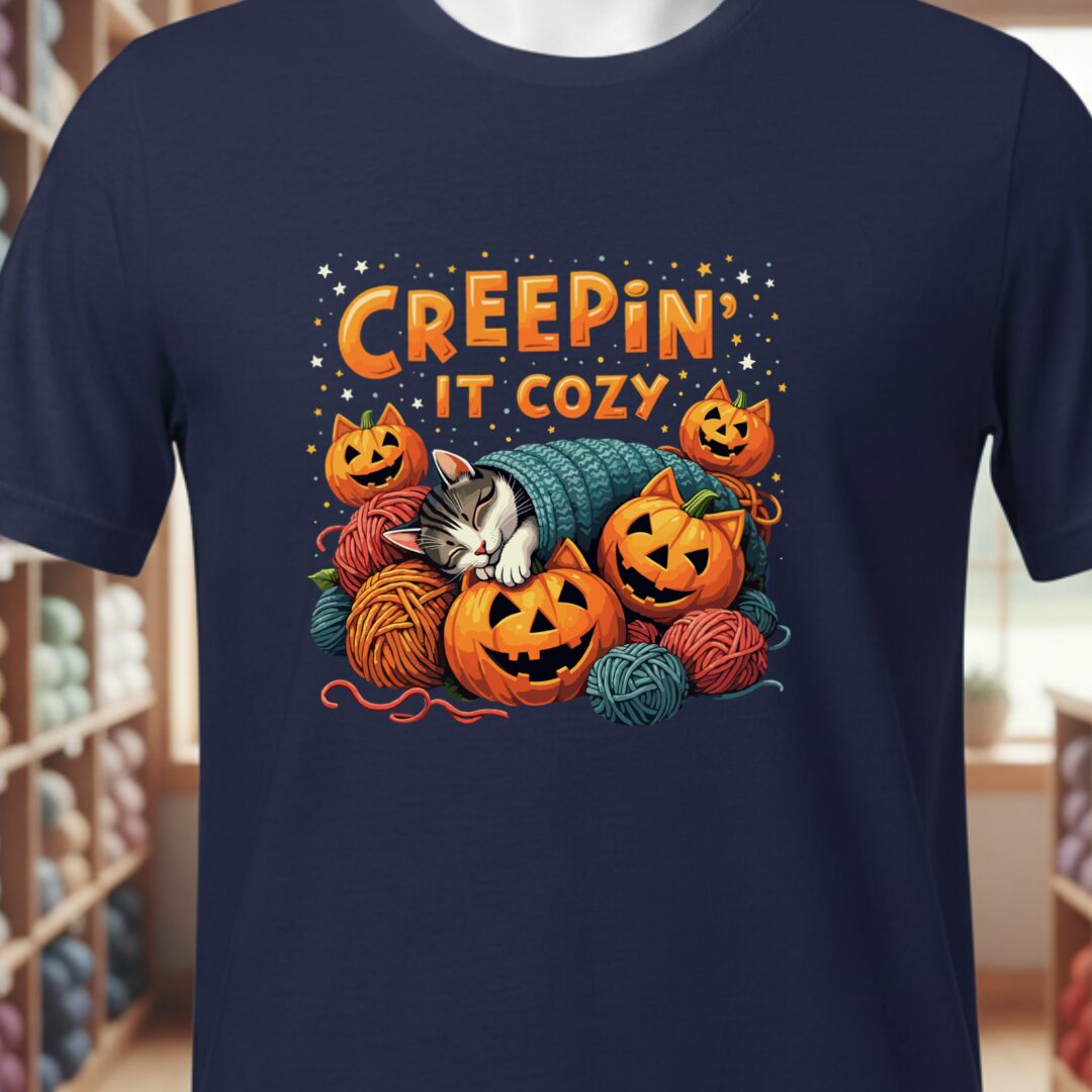 Creepin' It Cozy T-Shirt Navy t-shirt