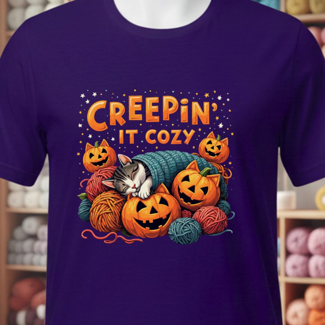 Creepin' It Cozy T-Shirt Purple t-shirt