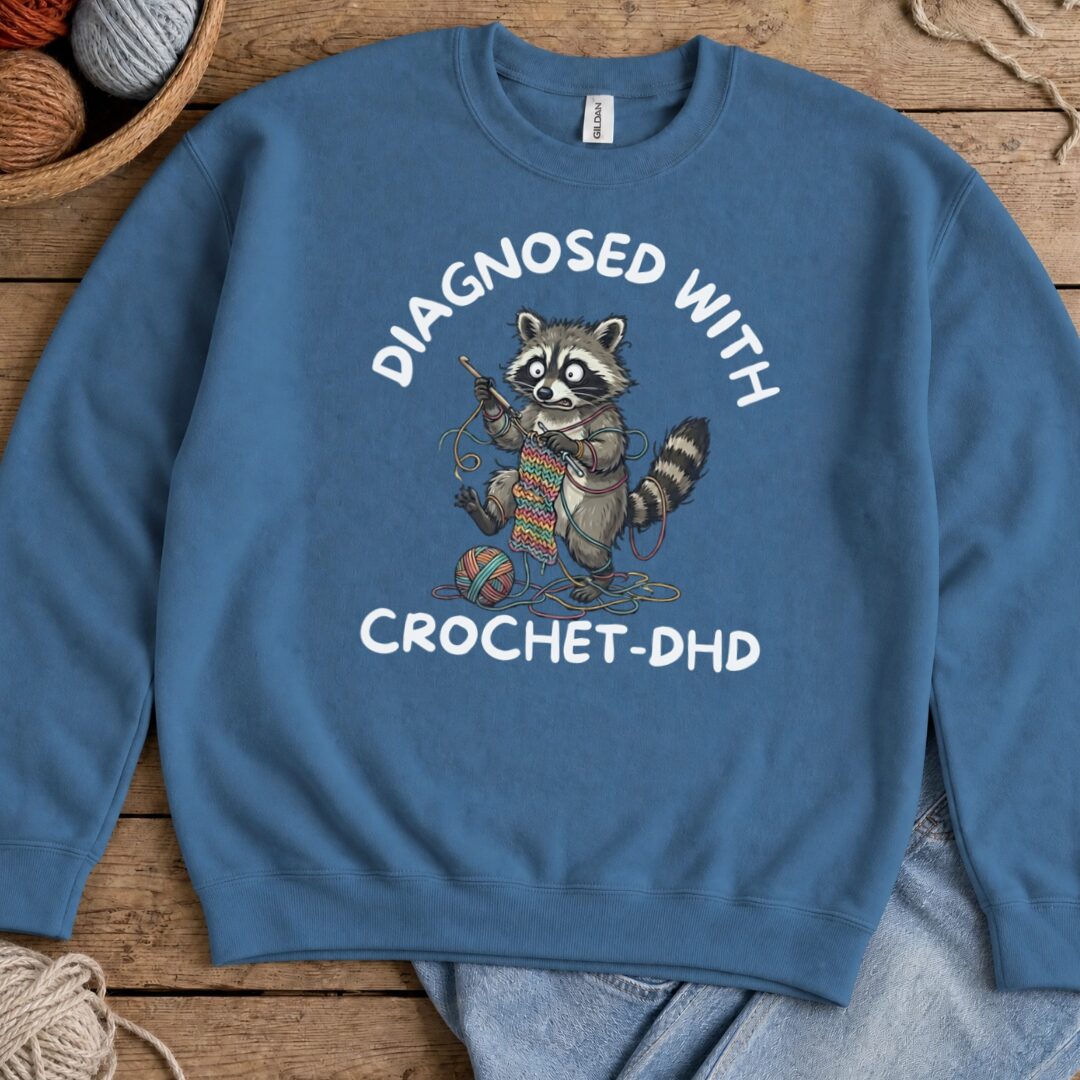 Crochet-DHD Sweatshirt Indigo Blue t-shirt