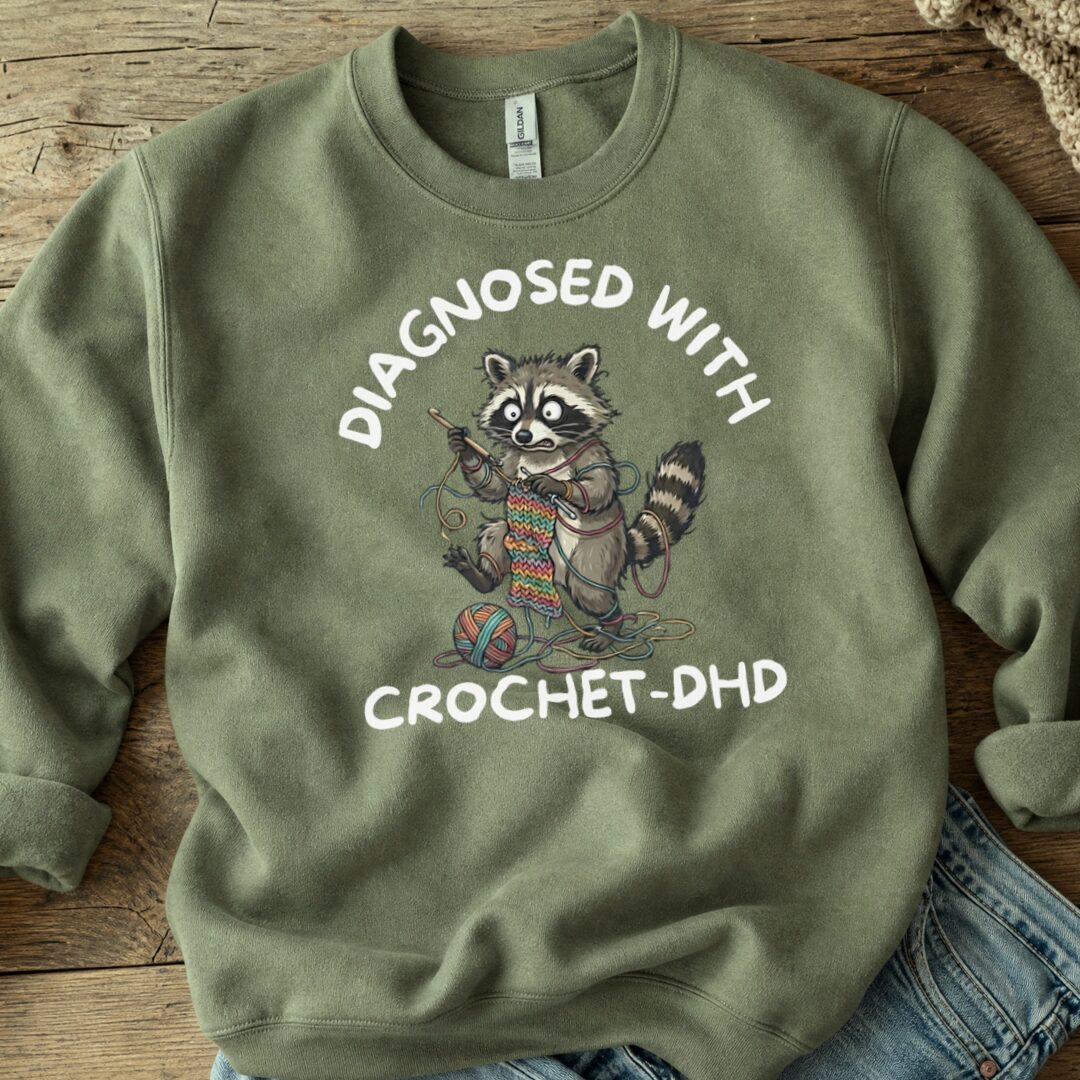 Crochet-DHD Sweatshirt Military Green t-shirt