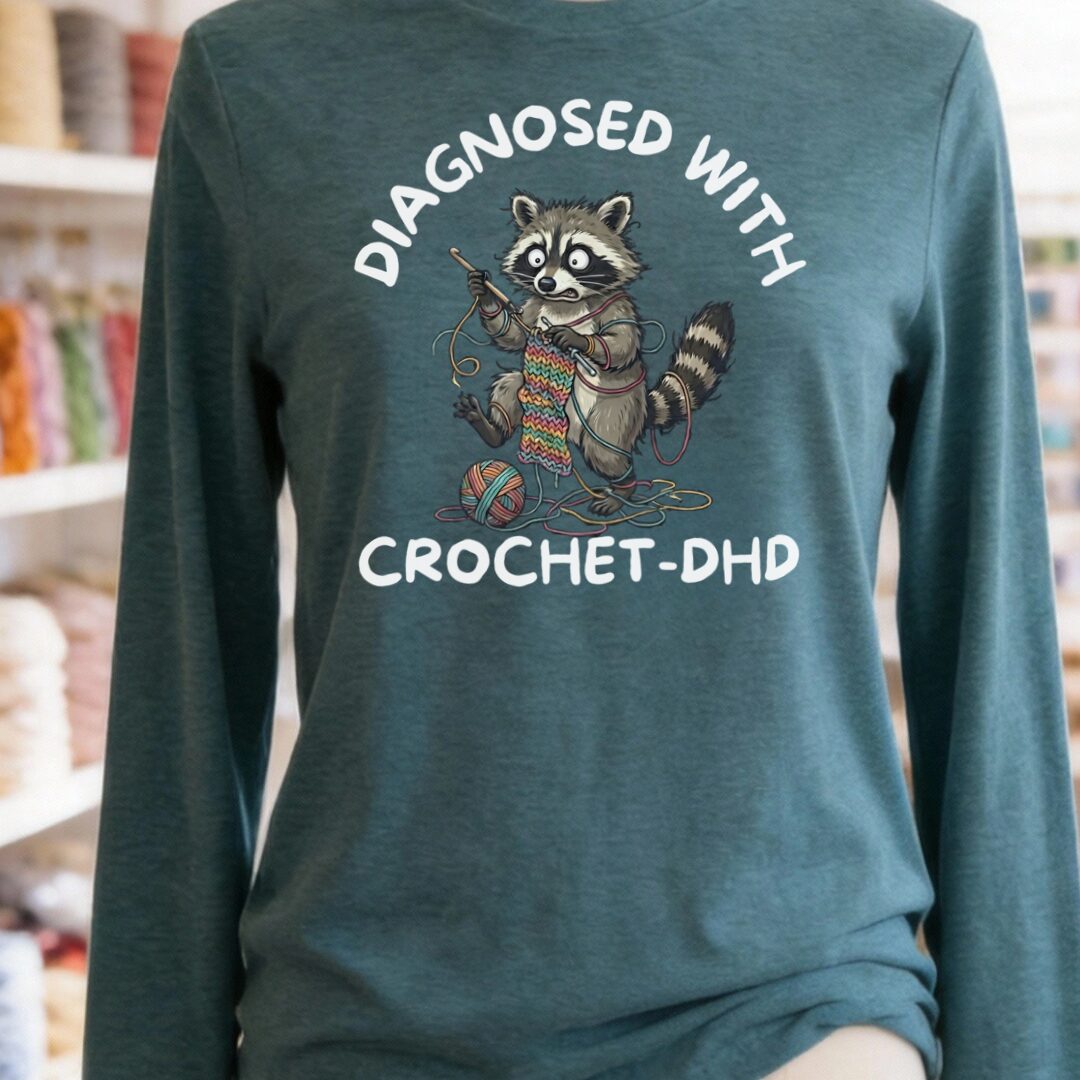 Crochet-DHD Long Sleeve Tee Deep Teal t-shirt