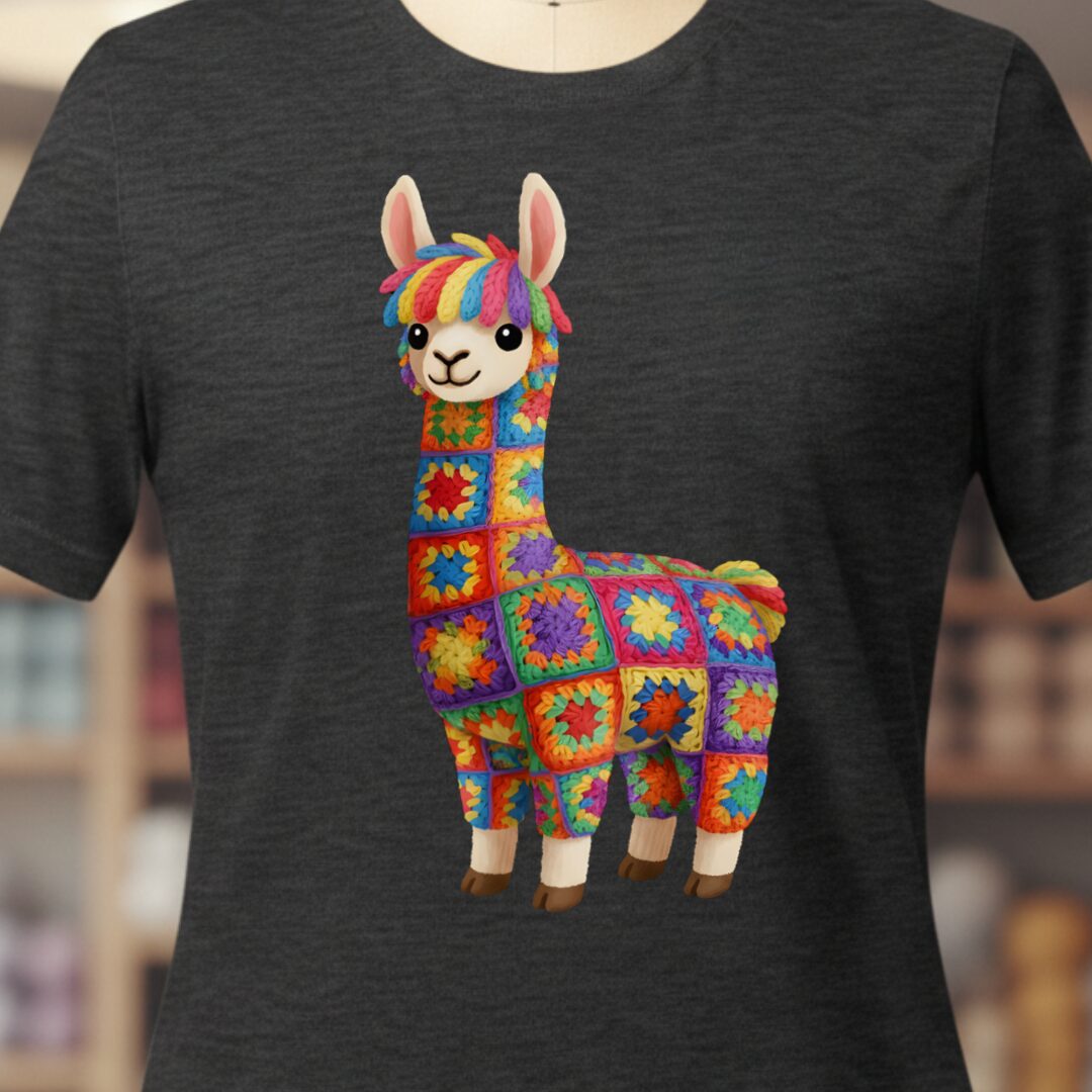 Crochet Alpaca T-Shirt Dark Grey t-shirt