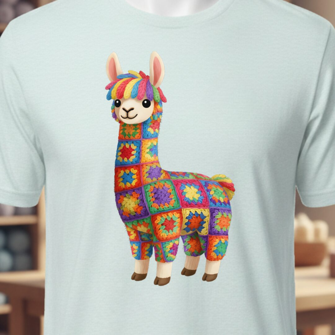 Crochet Alpaca T-Shirt Ice Blue t-shirt
