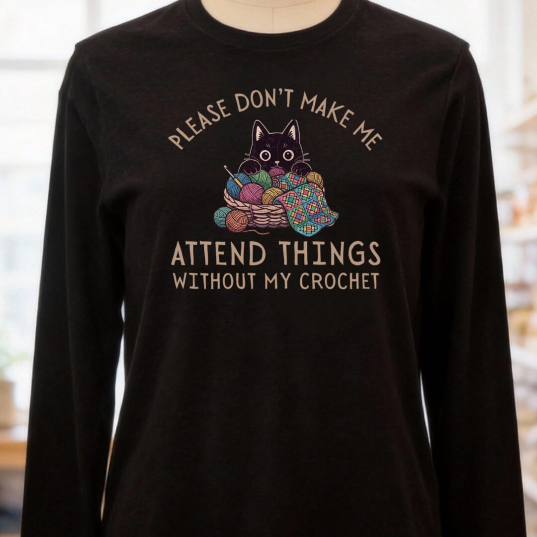 Crochet Attend Things Black Long Sleeve Tee.jpg