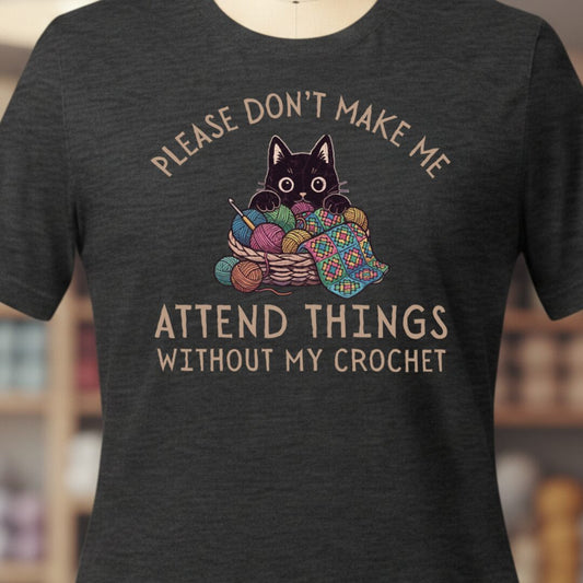 Crochet Attend Things Dark Grey T-Shirt.jpg