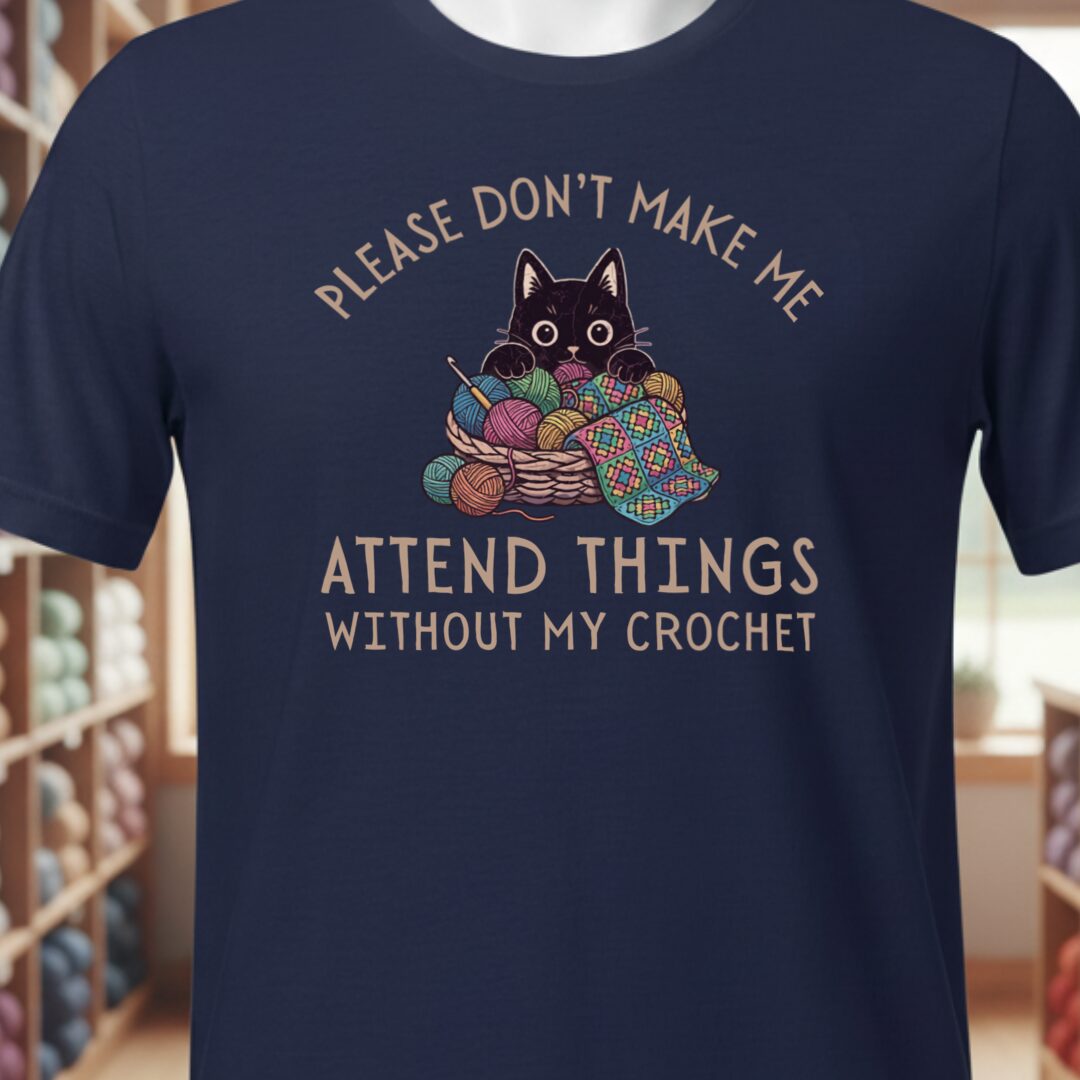 Crochet Attend Things Navy T-Shirt.jpg