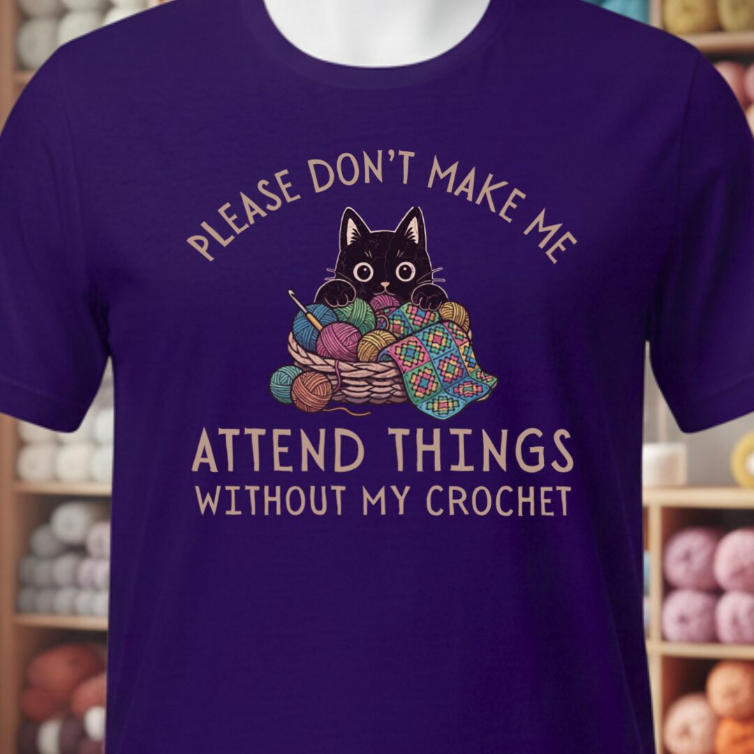 Crochet Attend Things Purple T-Shirt.jpg