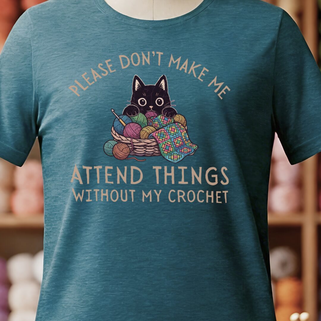 Crochet Attend Things Teal Blue T-Shirt.jpg