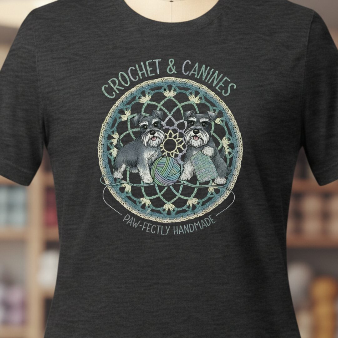 Crochet & Canines T-Shirt Dark Grey t-shirt