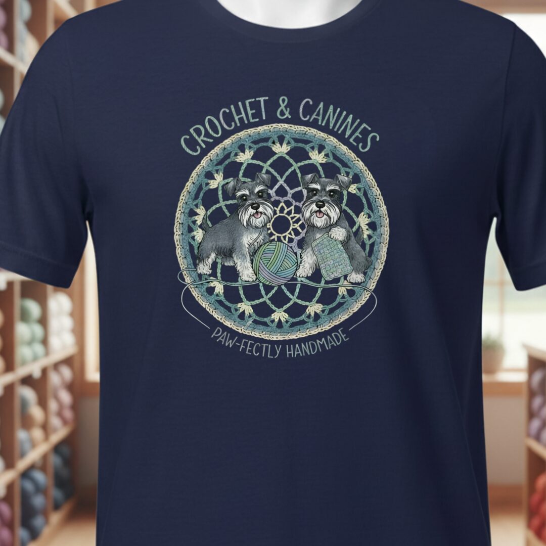 Crochet & Canines T-Shirt Navy t-shirt