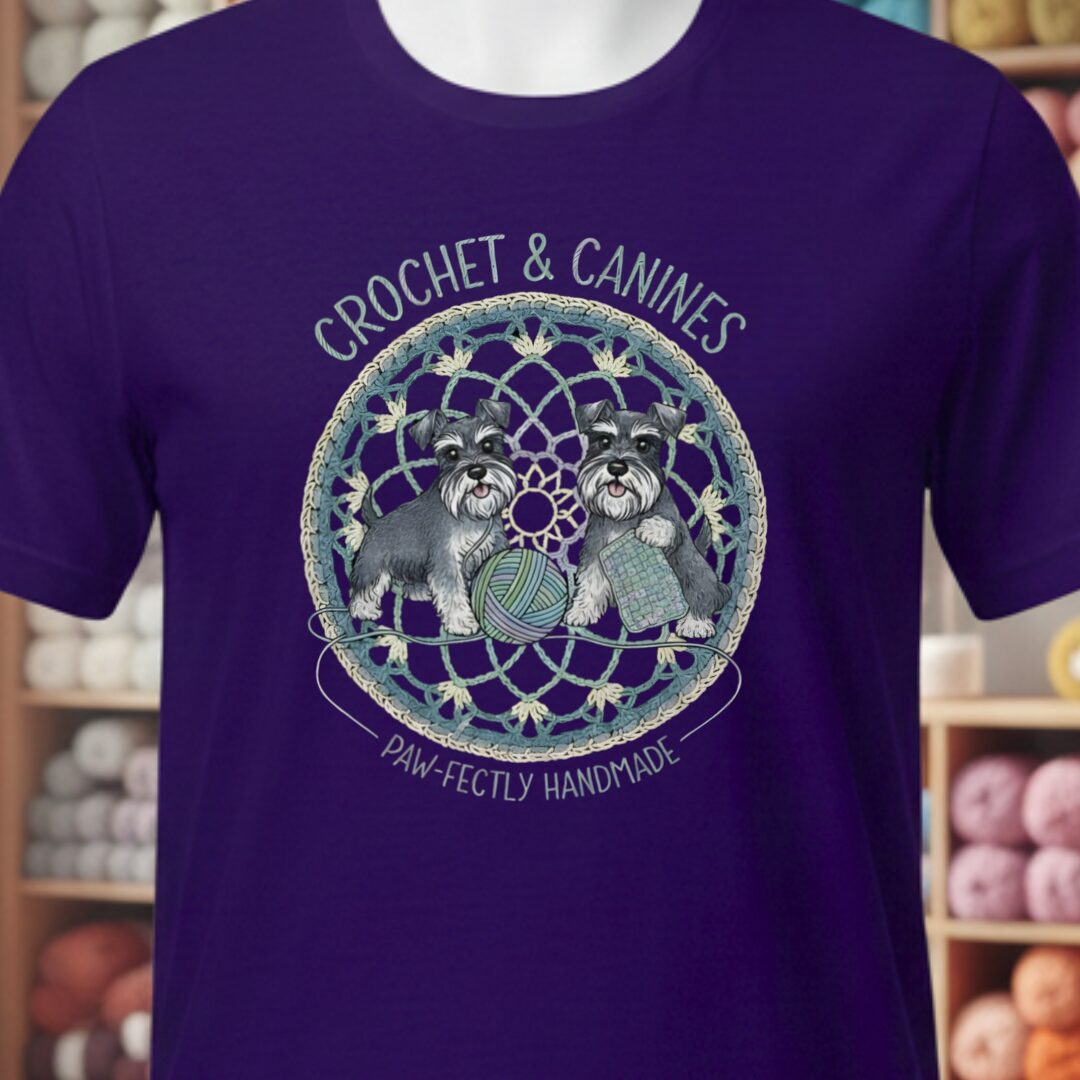 Crochet & Canines T-Shirt Purple t-shirt