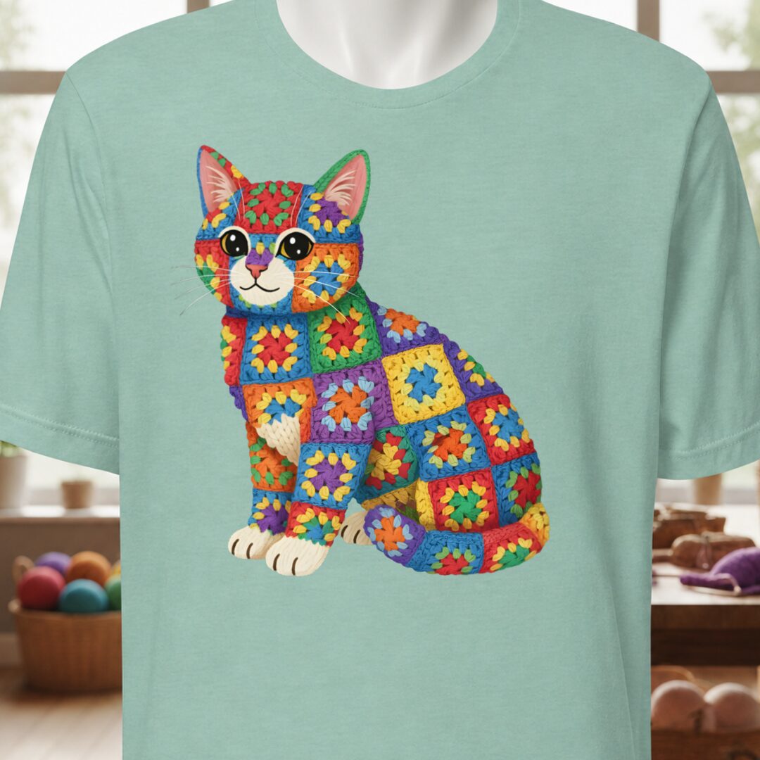 Crochet Cat T-Shirt Sea Breeze t-shirt