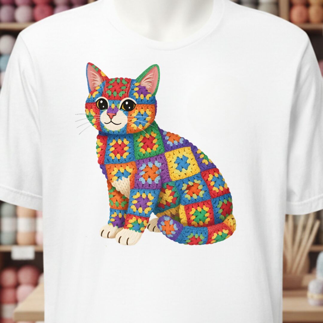 Crochet Cat T-Shirt White t-shirt