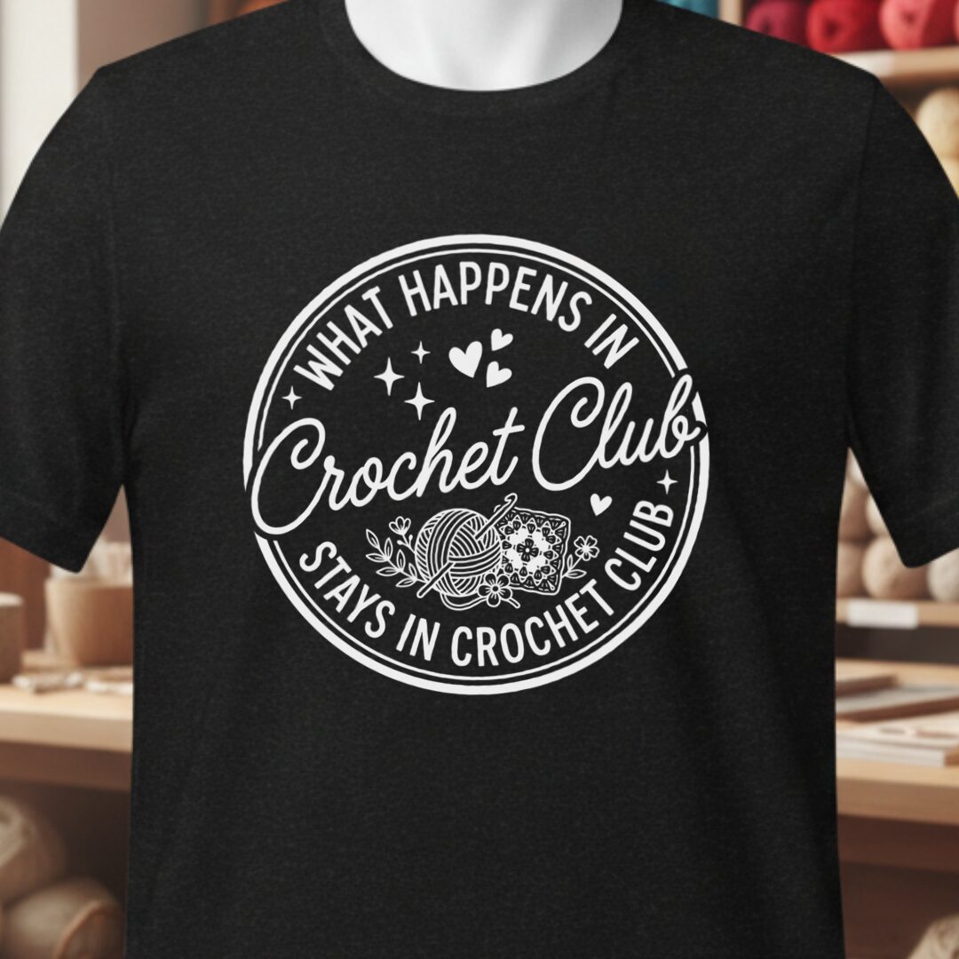 Crochet Club T-Shirt Black t-shirt