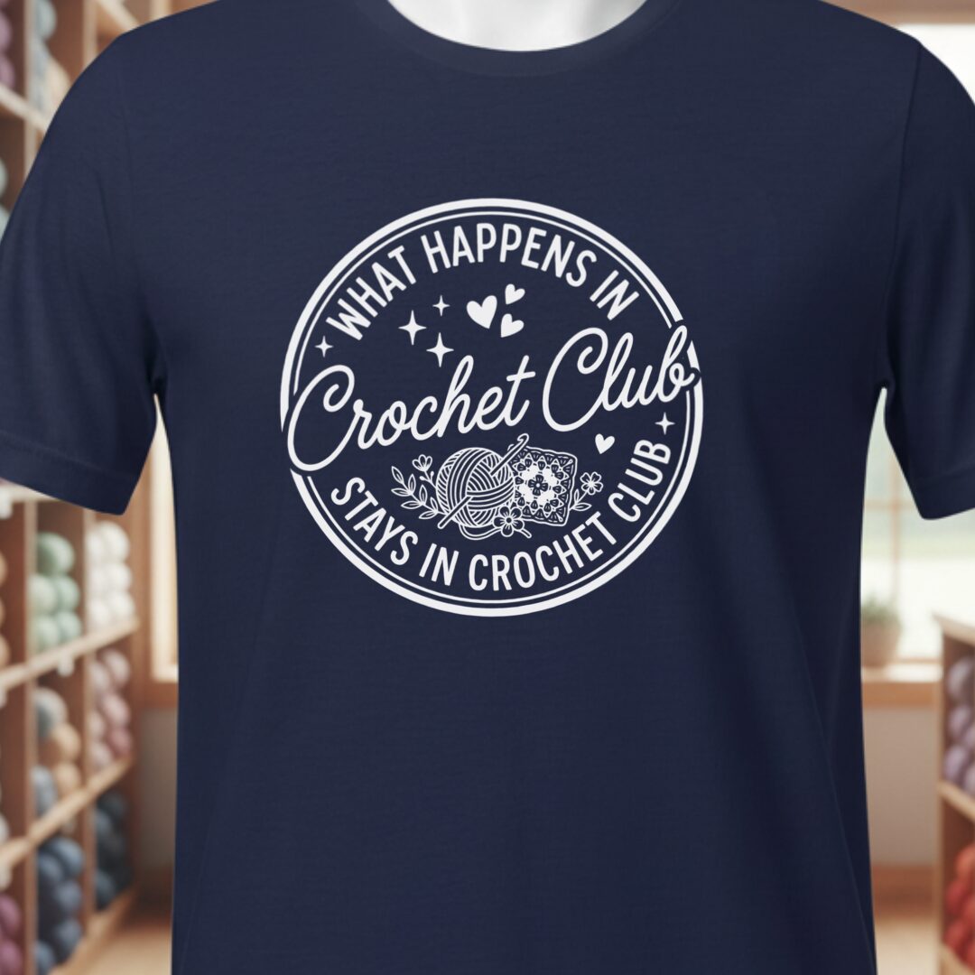 Crochet Club T-Shirt Navy t-shirt