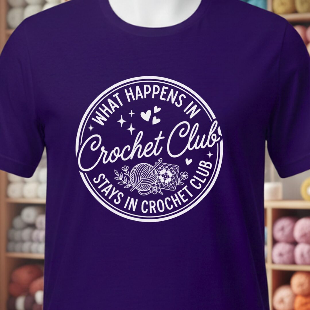 Crochet Club T-Shirt Purple t-shirt