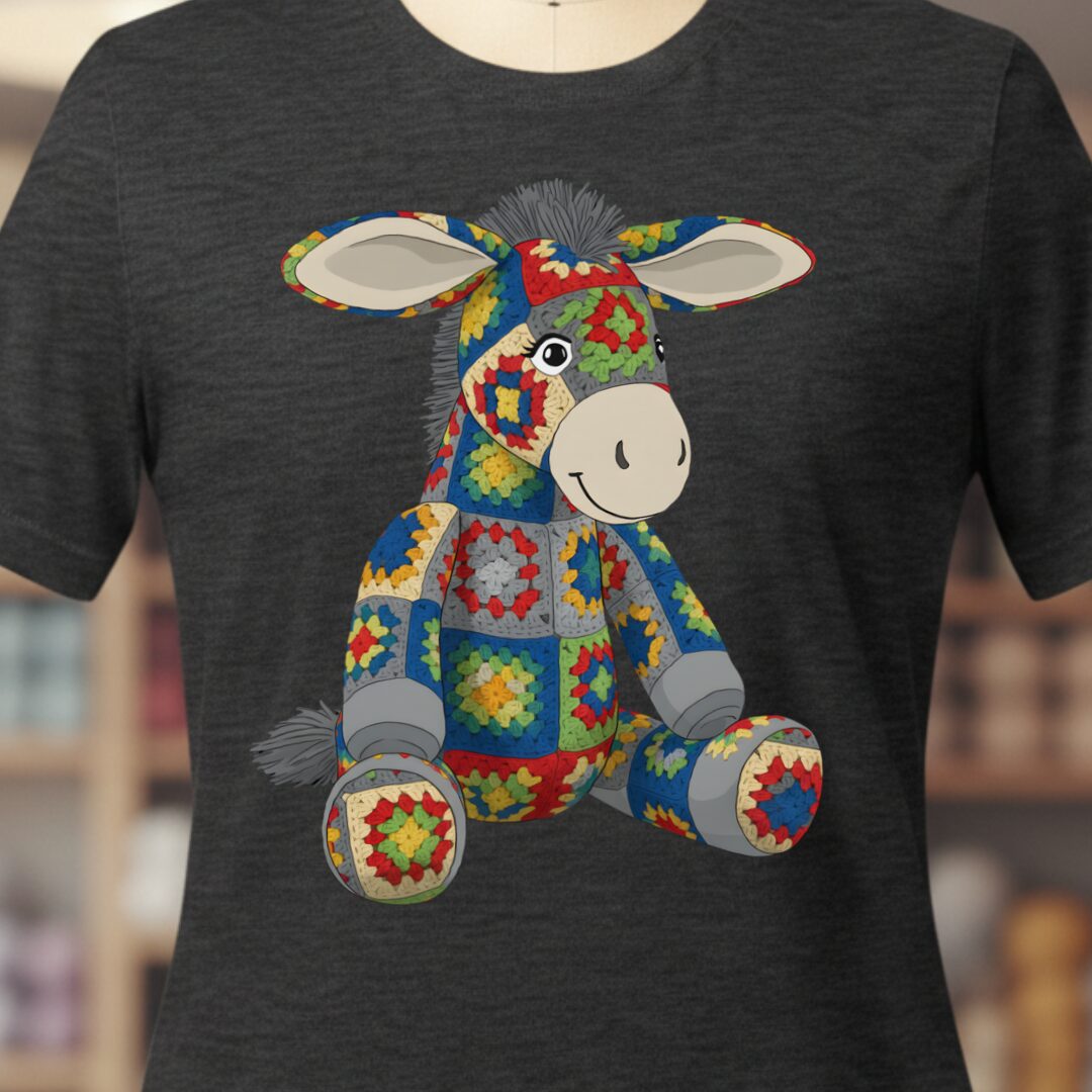 Crochet Donkey T-Shirt Dark Grey t-shirt