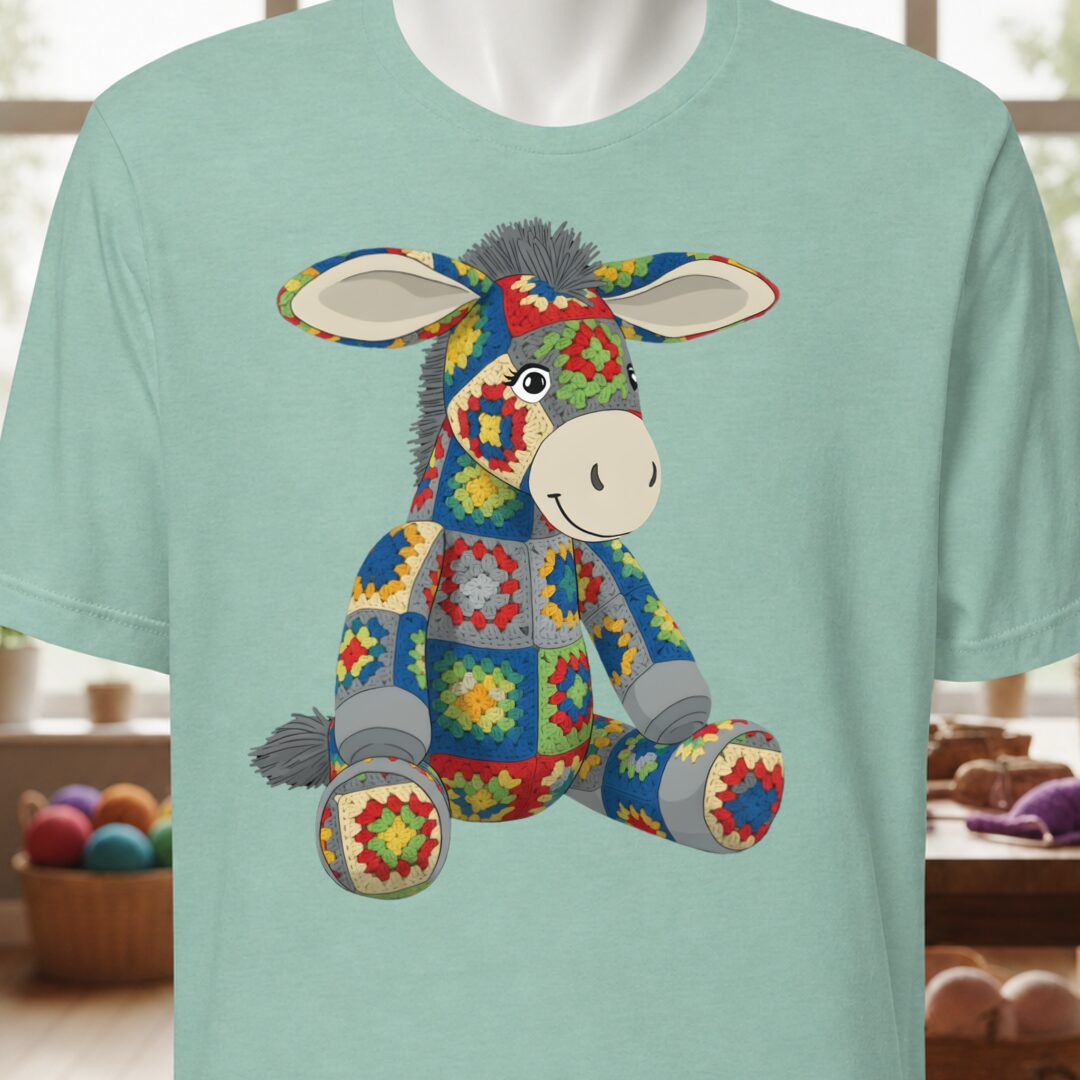 Crochet Donkey T-Shirt Sea Breeze t-shirt