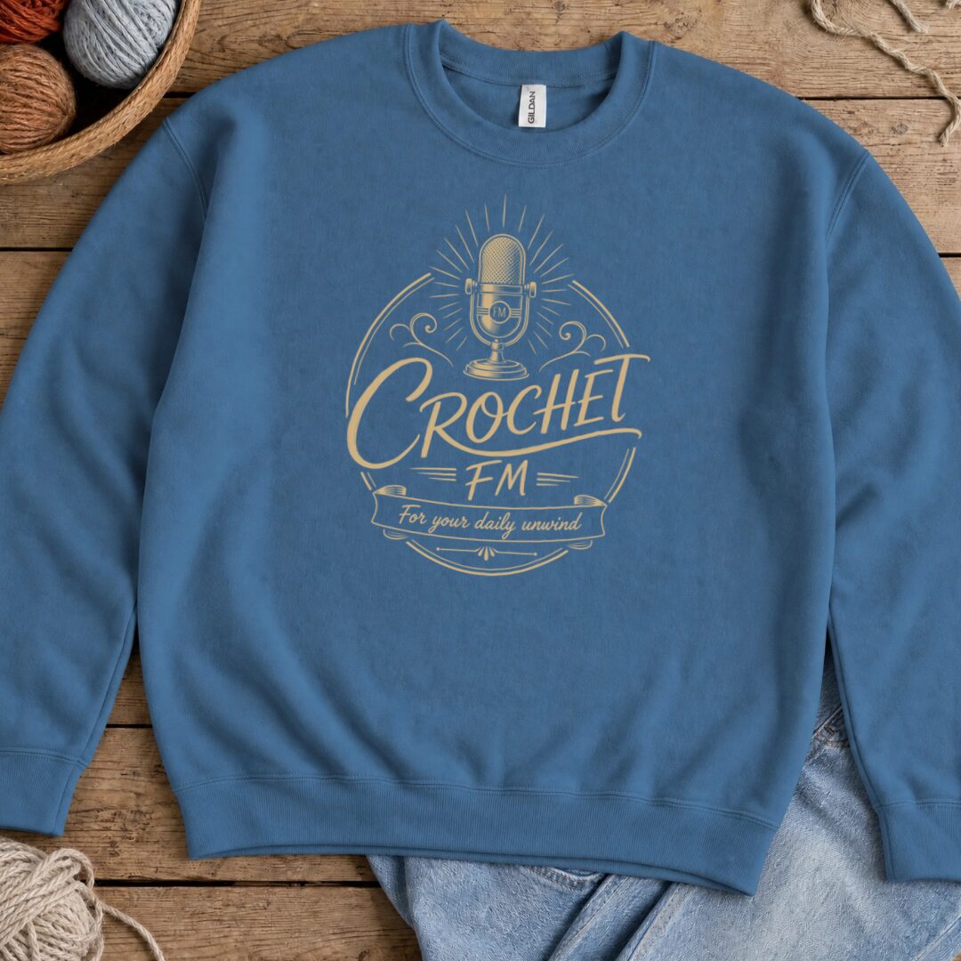 Crochet FM Sweatshirt Indigo Blue t-shirt