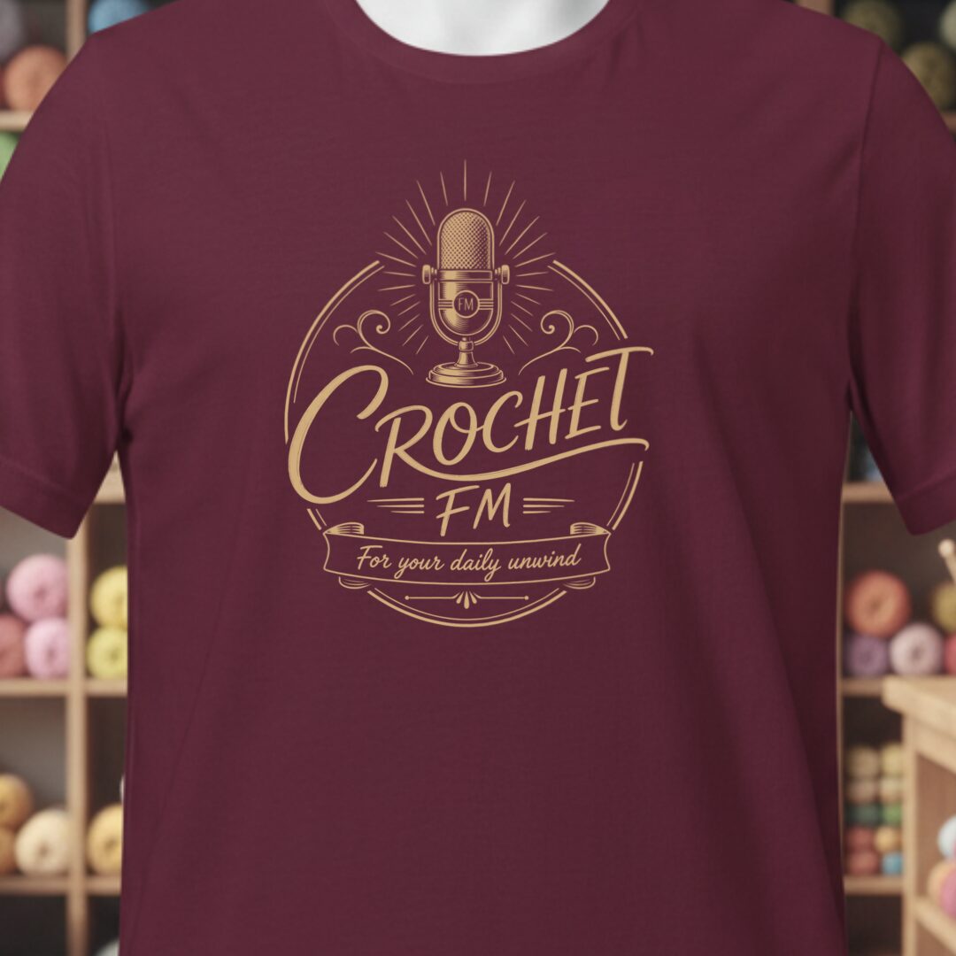 Crochet FM T-Shirt Maroon t-shirt