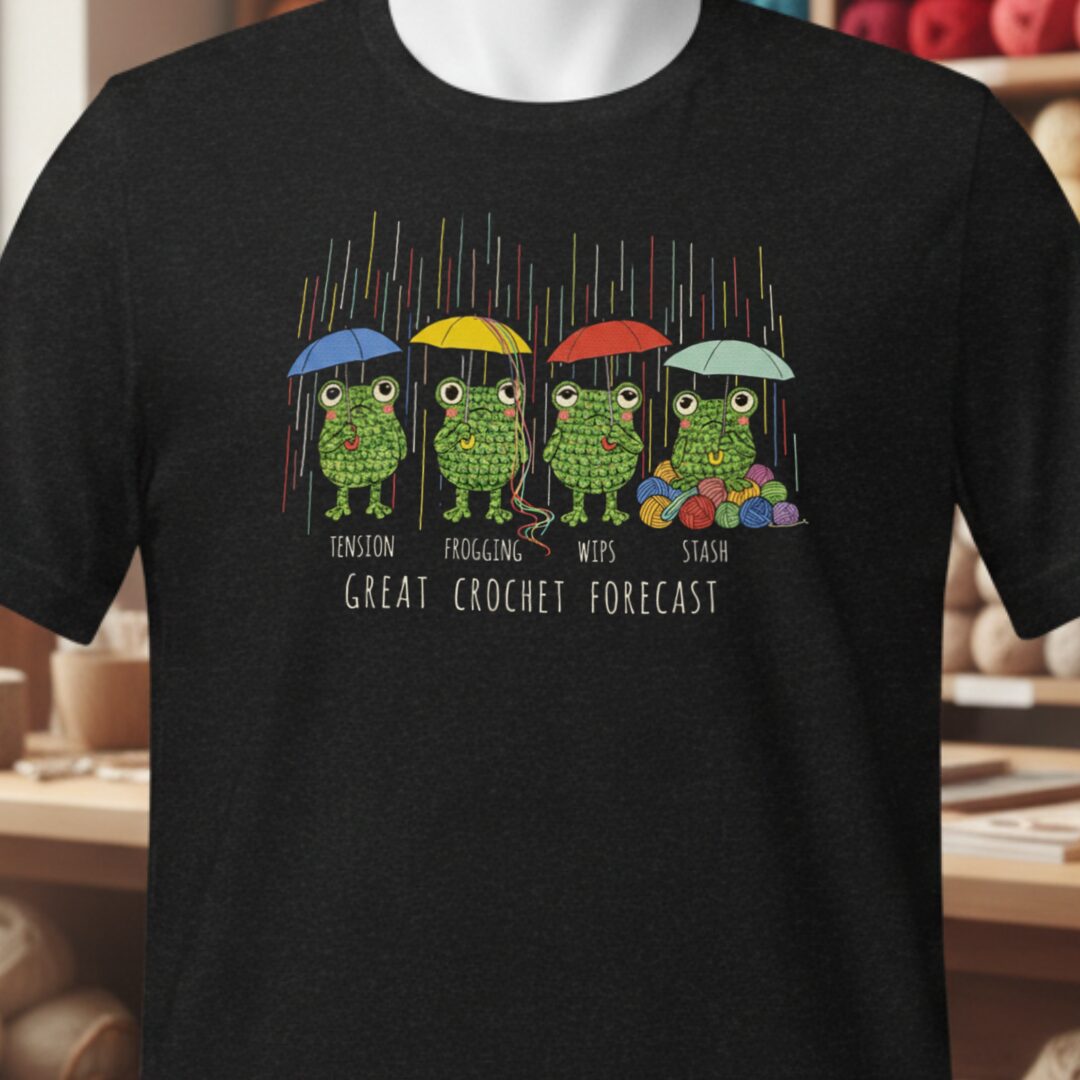 Crochet Forecast T-Shirt Black t-shirt