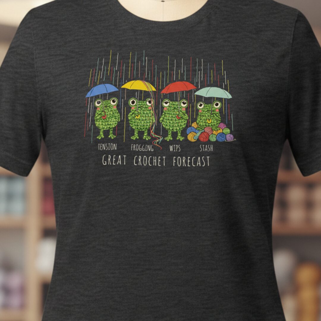 Crochet Forecast T-Shirt Dark Grey t-shirt