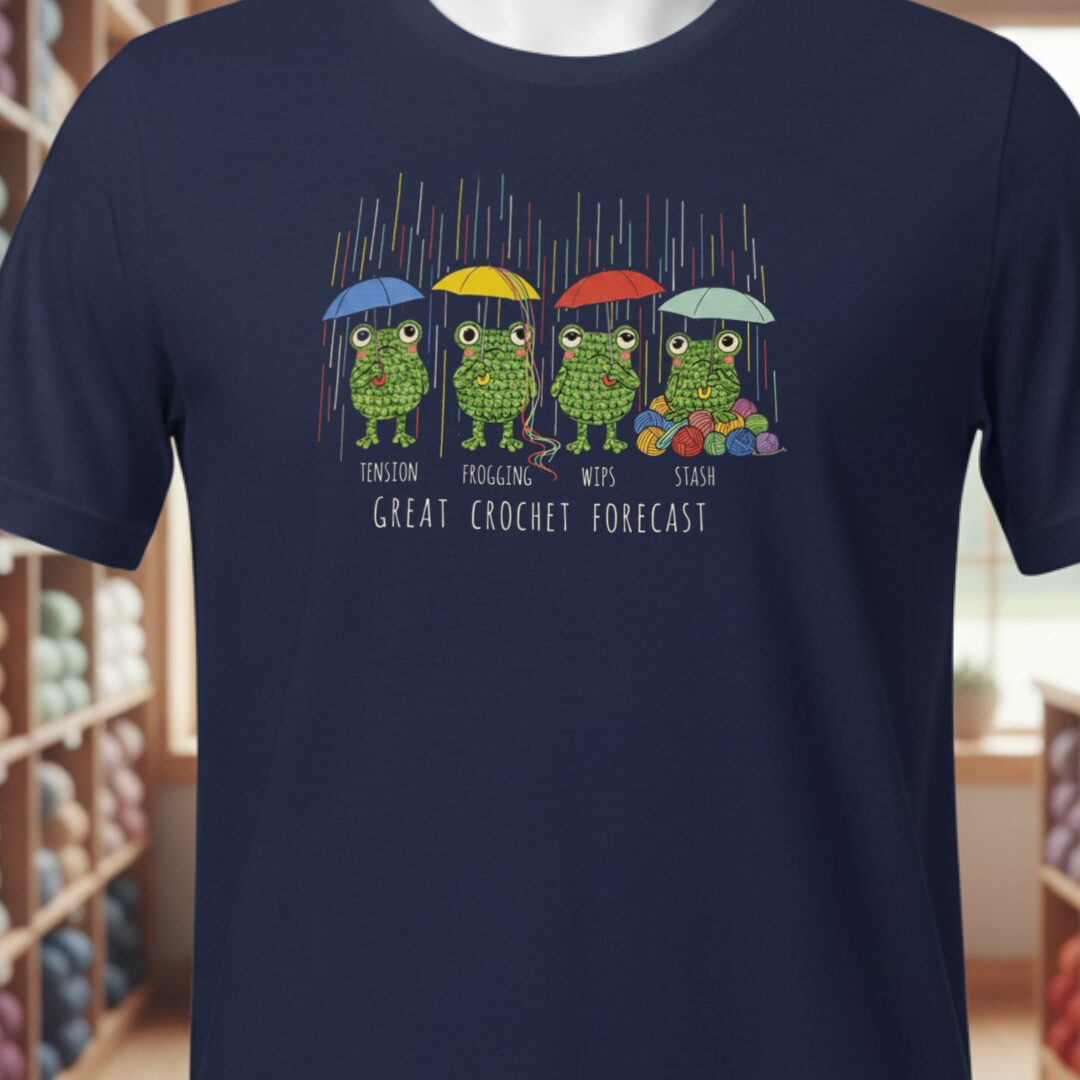 Crochet Forecast T-Shirt Navy t-shirt
