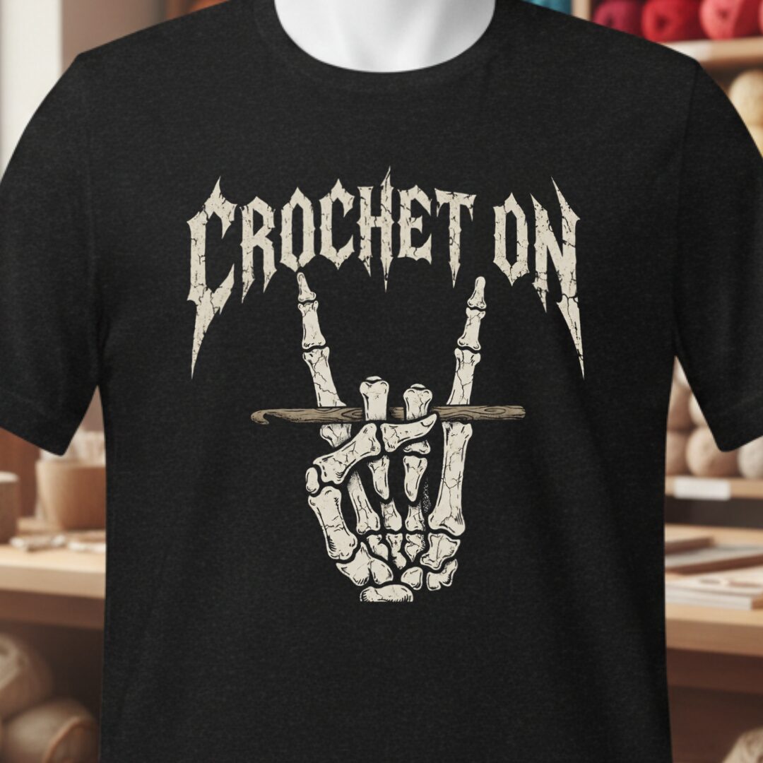 Crochet On T-Shirt Black t-shirt
