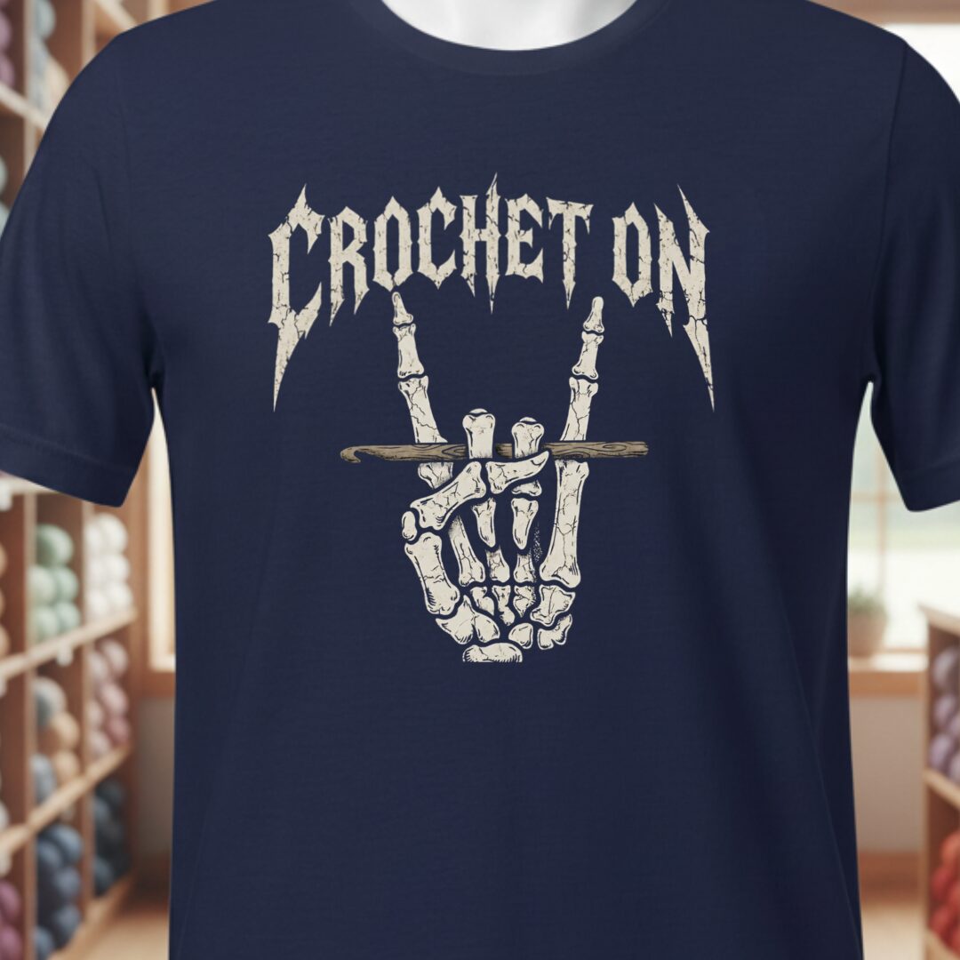 Crochet On T-Shirt Navy t-shirt