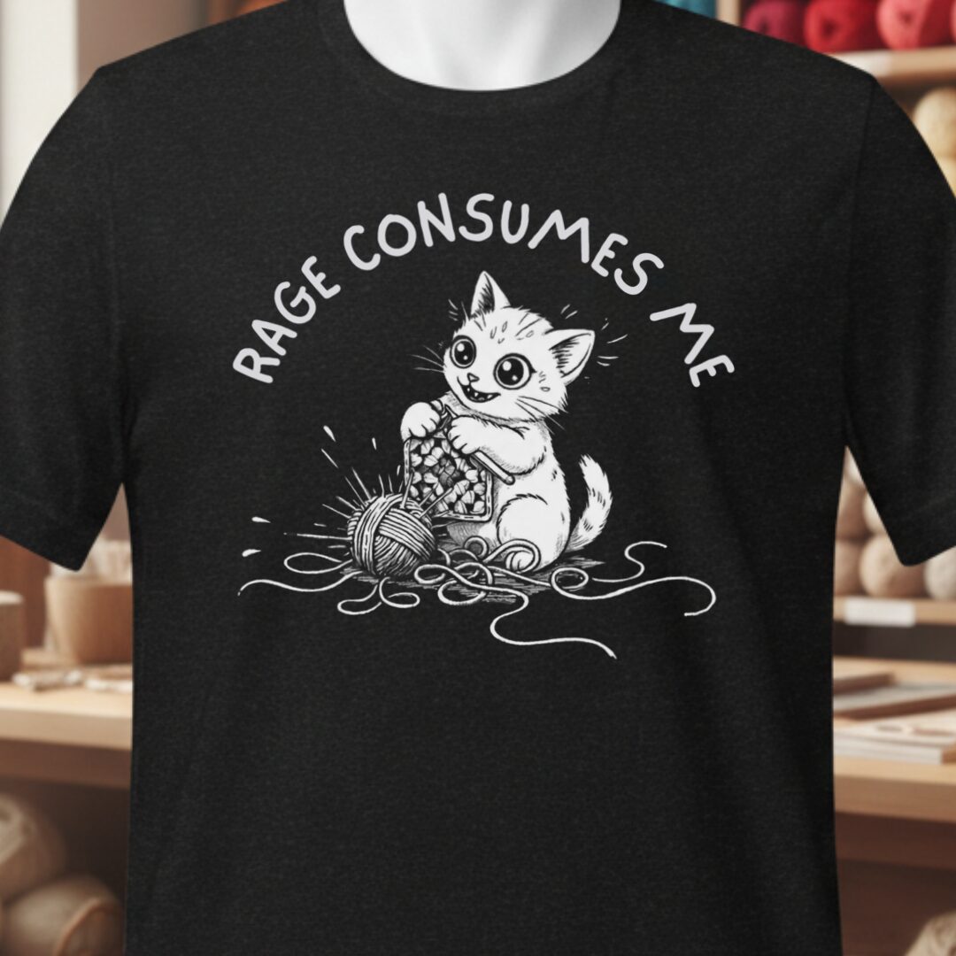 Crochet Rage Consumes Me T-Shirt Black t-shirt