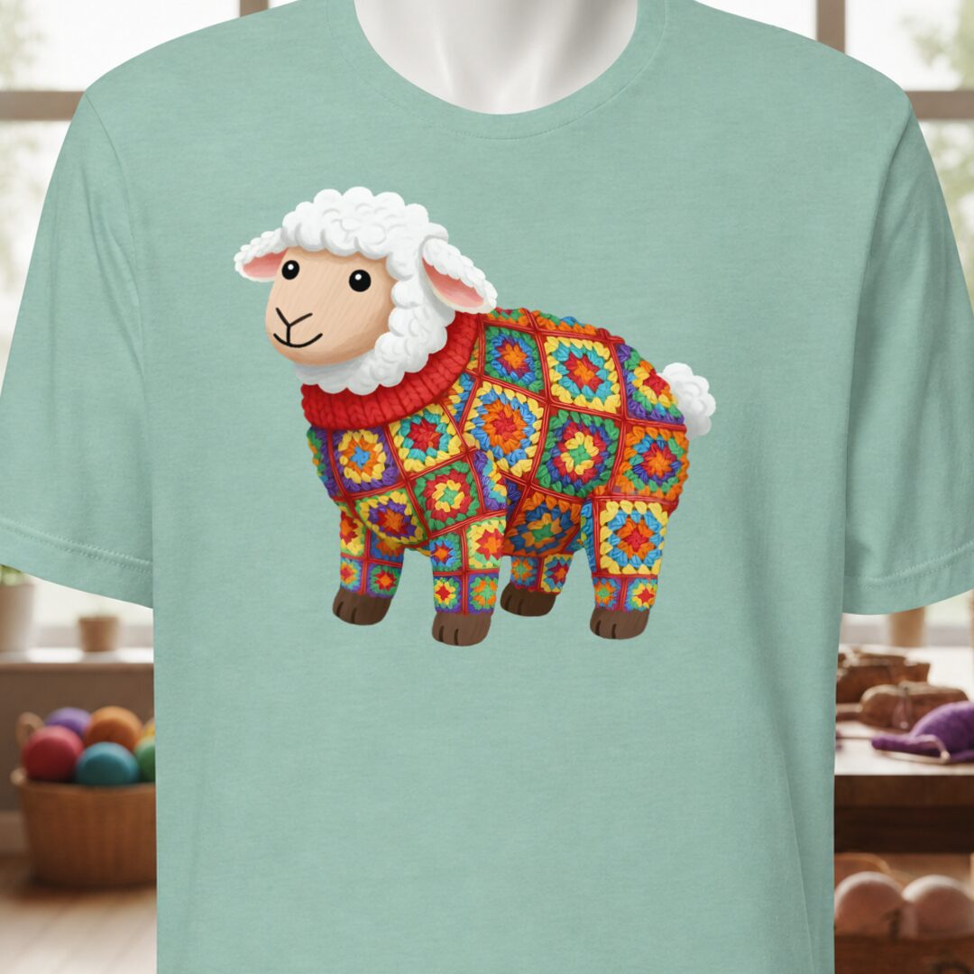Crochet Sheep T-Shirt Sea Breeze t-shirt