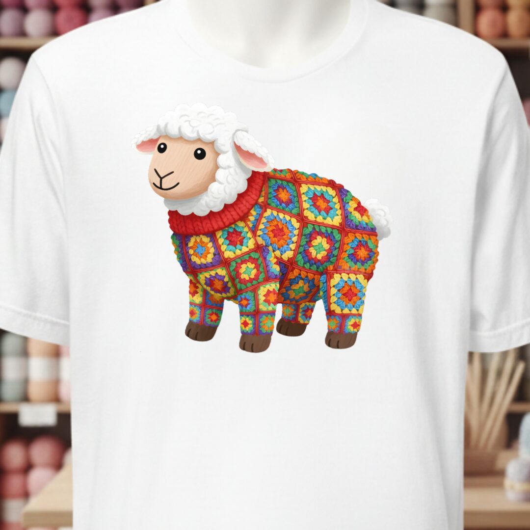 Crochet Sheep T-Shirt White t-shirt