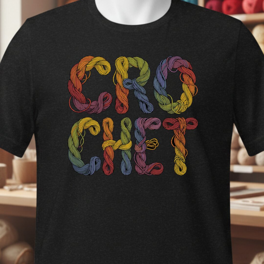 Crochet Skeins T-Shirt Black t-shirt