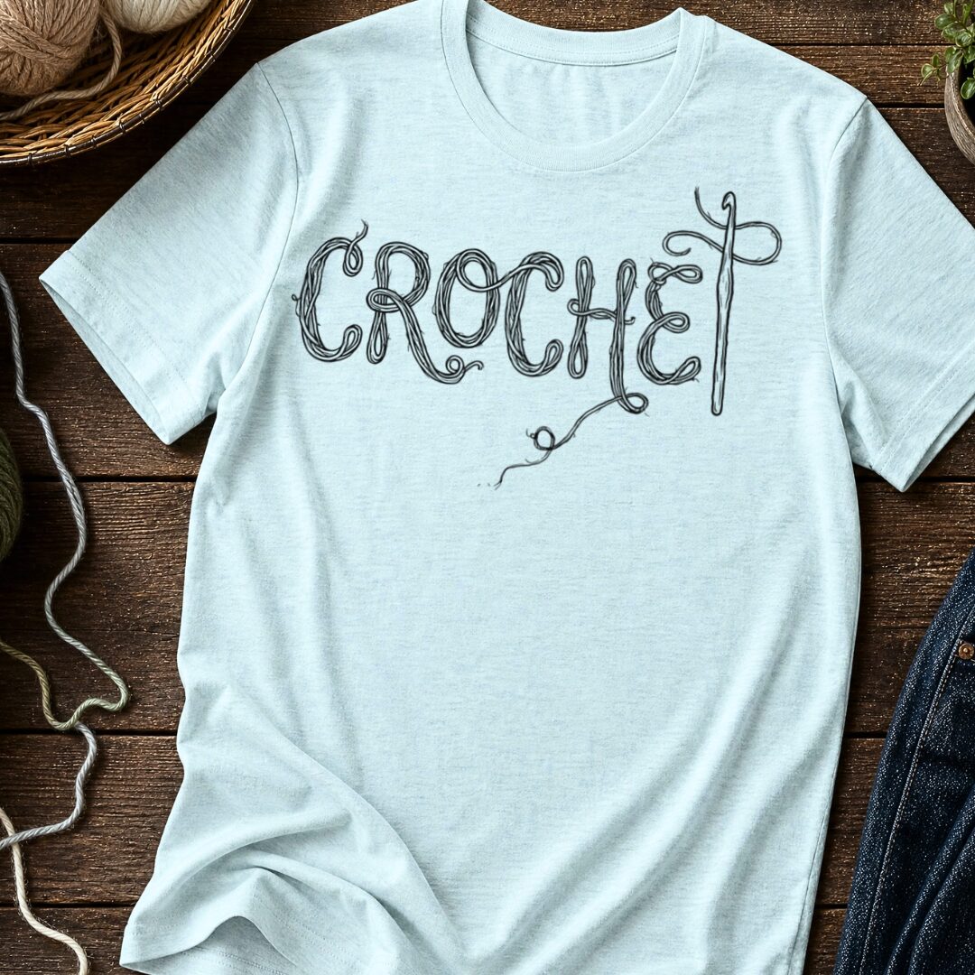 Crochet Text Ice Blue T-Shirt.jpg