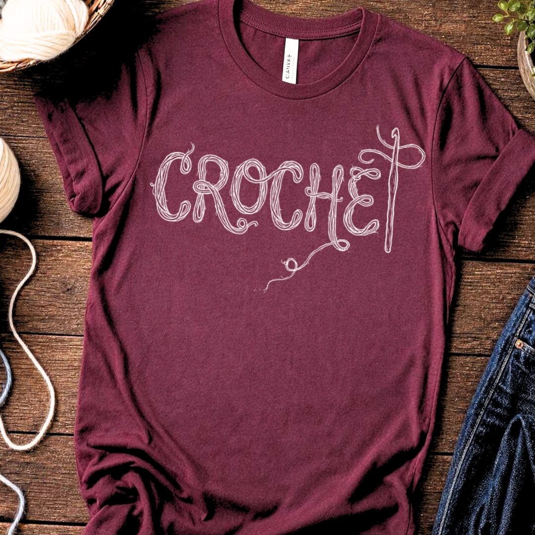 Crochet Text Maroon T-Shirt.jpg