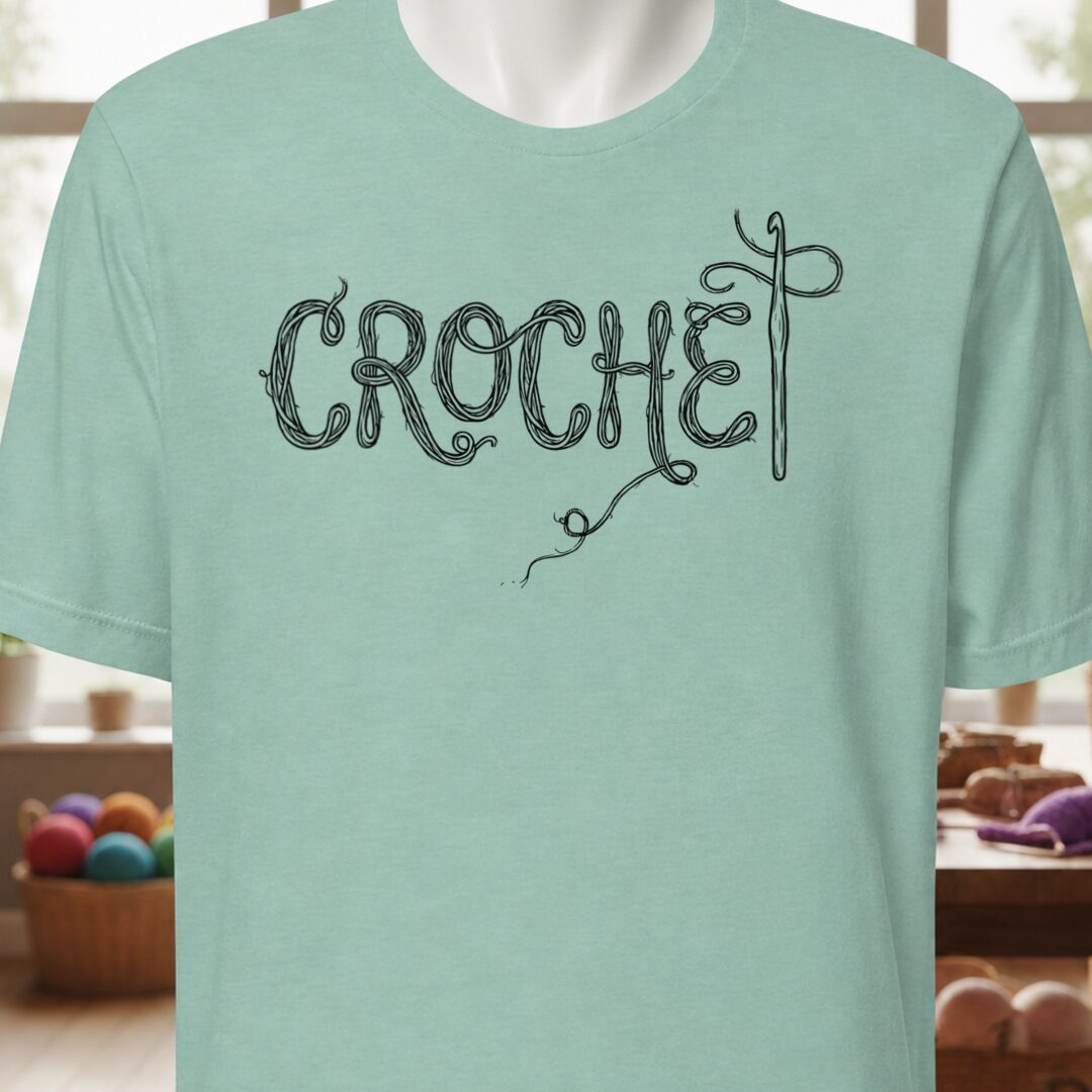 Crochet Text T-Shirt Sea Breeze t-shirt
