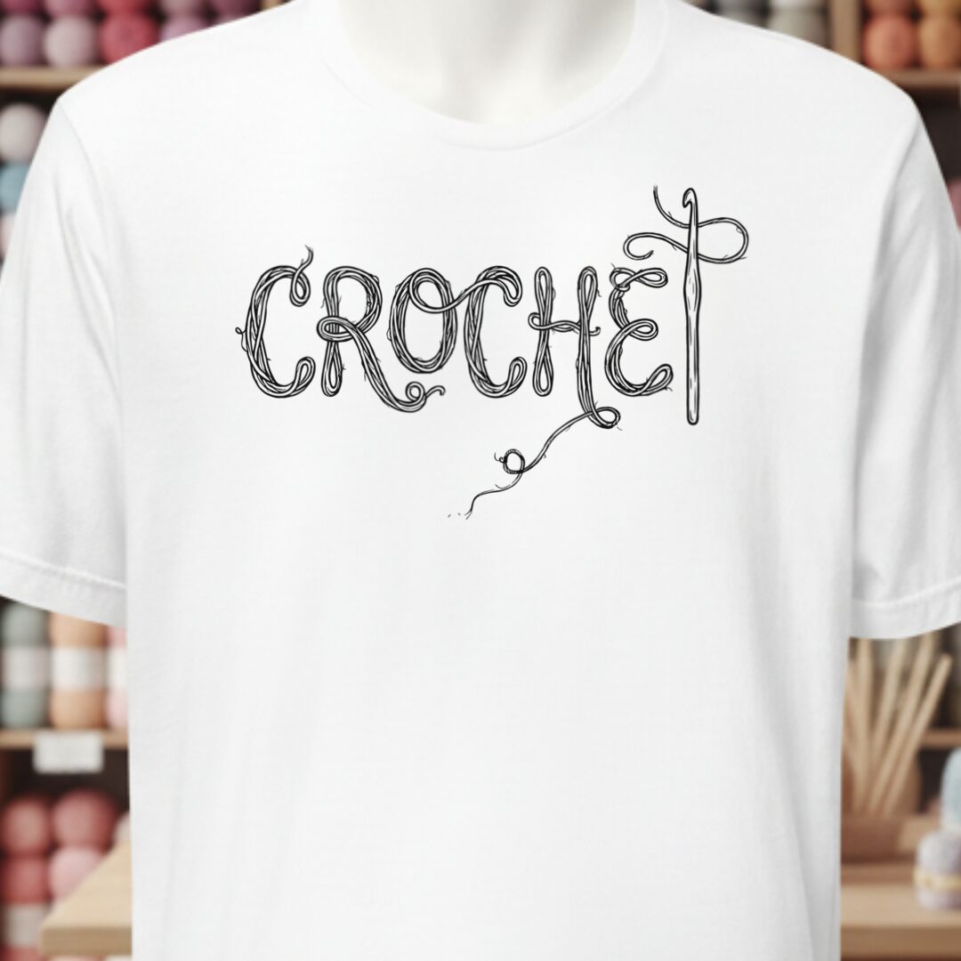 Crochet Text T-Shirt White t-shirt
