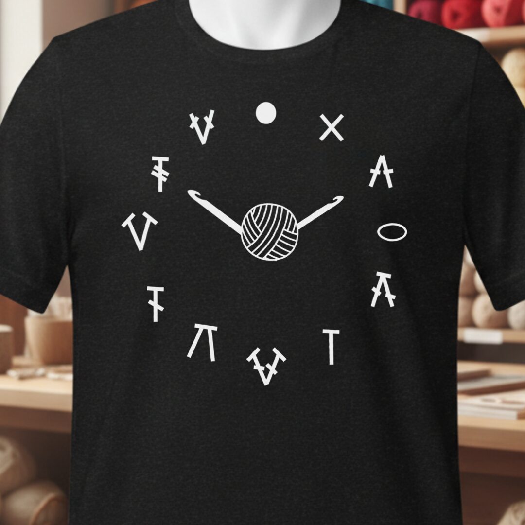 Crochet Time T-Shirt Black t-shirt