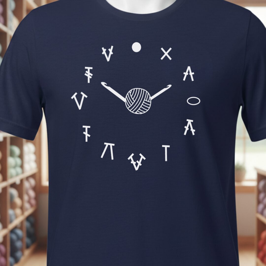 Crochet Time T-Shirt Navy t-shirt