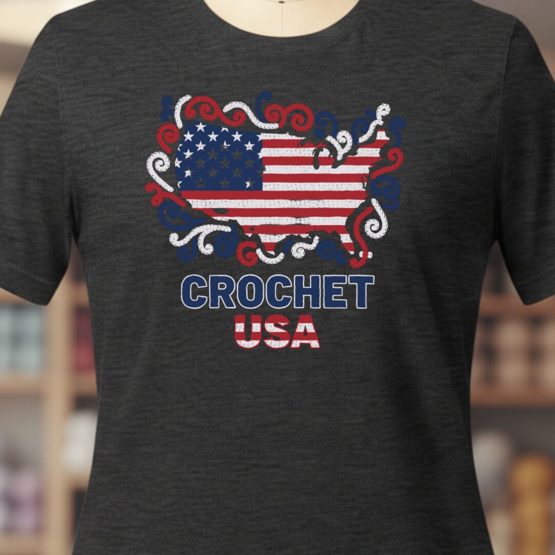 Crochet USA T-Shirt Dark Grey t-shirt