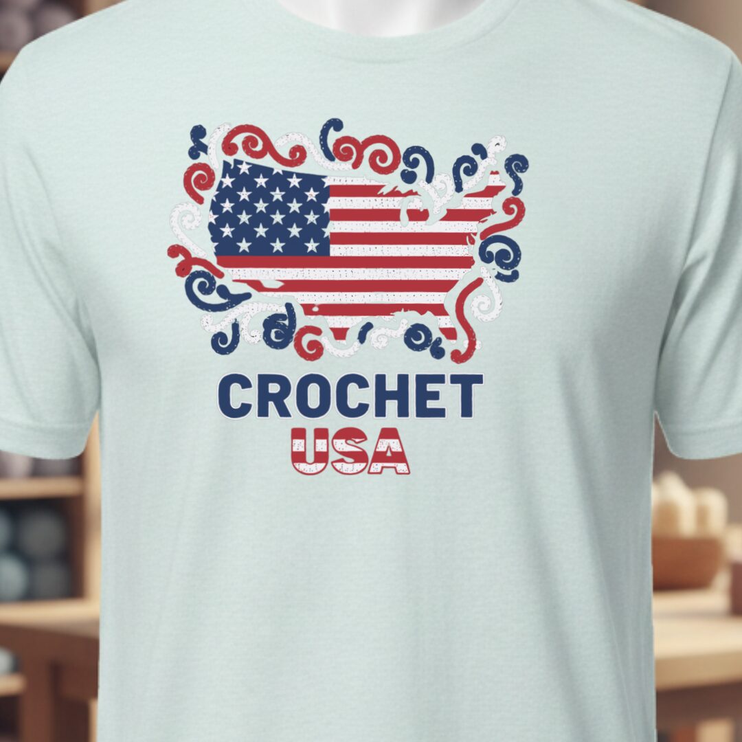 Crochet USA T-Shirt Ice Blue t-shirt