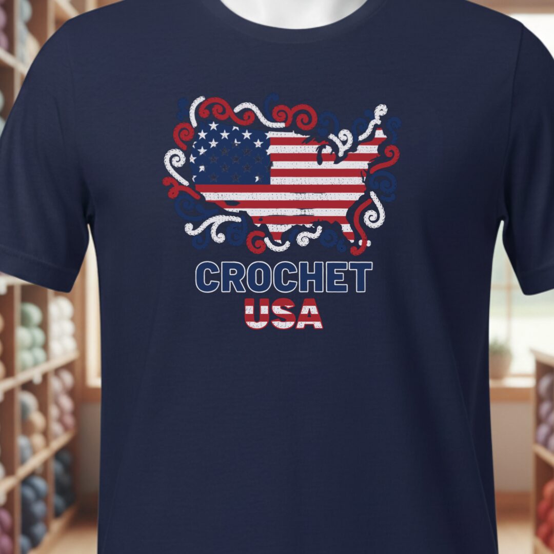 Crochet USA T-Shirt Navy t-shirt